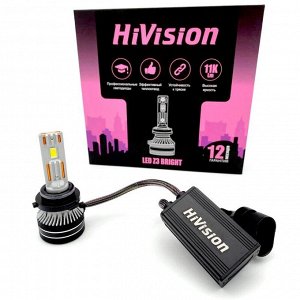 Лампа светодиодная HiVision Z3 Bright HB4(9006) (P22d, T12), 12В, 50Вт, 6000К, комплект 2 шт, арт. Л0403