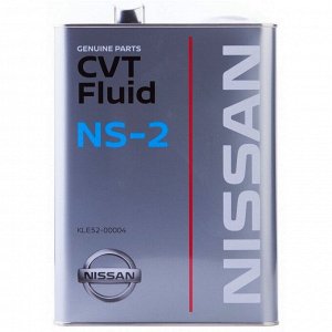 Масло трансмиссионное Nissan CVT Fluid NS-2, синтетическое, для вариаторов, 4л, арт. KLE52-00004