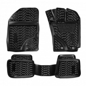 Коврики модельные Airline 3D для Toyota Corolla Fielder 4WD 2006-2012 (правый руль), для переднего и заднего ряда, полимер, черный цвет, 4шт