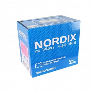 Аккумулятор Nordix 100D26R, 95Ач, CCA 730А, необслуживаемый