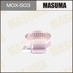 Хомут червячный Masuma Ø12-22мм, ширина 9мм, нержавеющая сталь W2, арт. MOX-503, комплект 10 шт (стоимость за упаковку 10 шт)