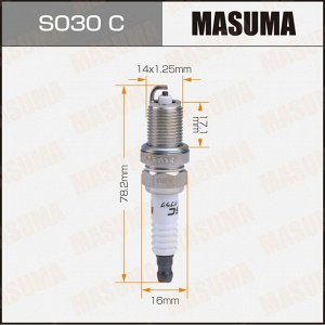 Свеча зажигания Masuma BCPR5EY (1266) с никелевым электродом, арт. S030C