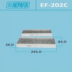 Фильтр салонный Hepafix AC-202 угольный, арт. EF-202C