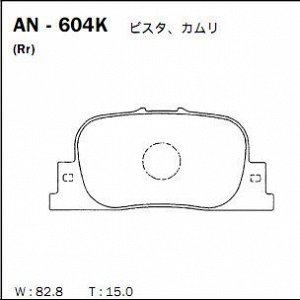 Колодки тормозные Akebono дисковые, арт. AN-604K