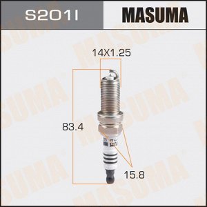 Свеча зажигания Masuma Iridium IKH20 с иридиевым электродом, арт. S201I