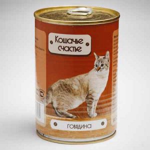 Кошачье счастье д/к ж/б Говядина 410г.*20 4988