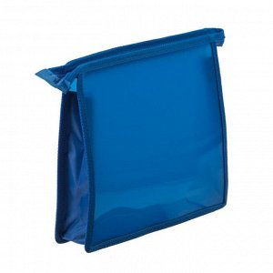 Папка пластиковая А5, 230 х 190 х 55 мм, молния сверху, Calligrata "Офис", ПМ-А5-00, 0.5 мм, цветная, текстура "песок", синяя