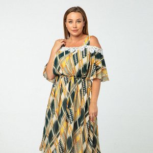 Платье, текстиль, желтый, Желтый