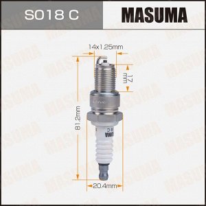 Свеча зажигания Masuma BPR6ES (7131, 7822) с никелевым электродом, арт. S018C