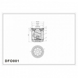 Фильтр масляный Double Force, арт. DFO001
