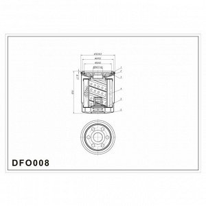 Фильтр масляный Double Force, арт. DFO008
