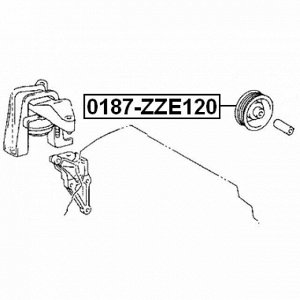 Ролик приводного ремня Febest обводной, арт. 0187-ZZE120