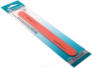 Zinger Пилка-наждак для ногтей прямая тонкая / Classic SLE-327-F, 280/280 грит, розовый