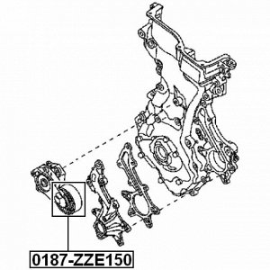 Ролик натяжной приводного ремня Febest, арт. 0187-ZZE150