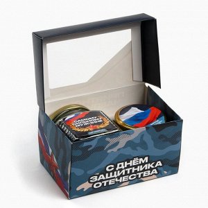 Подарочный набор «23 февраля»: чай травяной 25 г., варенье с сосновыми шишками 120 г.