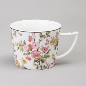 Фарфоровый чайный набор "Blossom" на 6 персон (12 предметов, 250 мл) с цветочным дизайном — идеальный подарок в стильной упаковке, 1 шт.