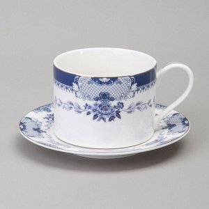 Чайный сервиз из фарфора LEFARD "Rendezvous Vintage" на 6 персон, 12 предметов, 350 мл — элегантная классика с цветочным узором, 1 шт.