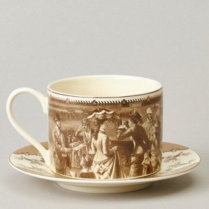 Чайный сервиз из фарфора LEFARD "Rendezvous Vintage" на 6 персон, 12 предметов, 350 мл, с классическим цветочным узором, 1 шт.