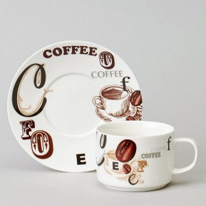 Кофейный набор "Coffee Mania" на 6 персон, 12 предметов, 180 мл - идеальный выбор для кофейных вечеров, 1 шт.