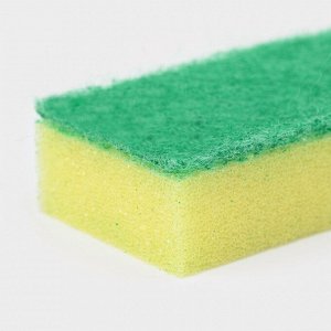 Набор губок для посуды с чистящим слоем Доляна «Макси», 9x6x3.5 см, 10 шт.