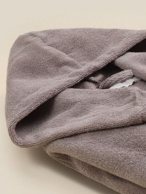Халат махровый с капюшоном женский S HOME: Basic "Софт Мист", 100% хл, 420 г/м2