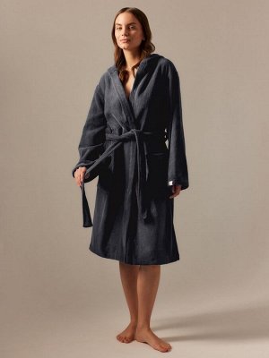 Халат махровый с капюшоном женский SL HOE: Basic "Гри Сандре", 100% хл, 420 г/м2