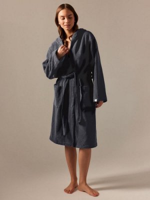 Халат махровый с капюшоном женский SL HOE: Basic "Гри Сандре", 100% хл, 420 г/м2