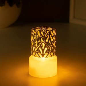 Фигурка светящаяся RISALUX «Цилиндр», LED-ночник, 0.3 Вт, 3.5x3.5x5.1 см