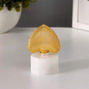 Фигурка светящаяся RISALUX «Сердце», LED-ночник, 0.3 Вт, 3.5x4x6.5 см