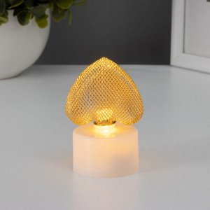 Фигурка светящаяся RISALUX «Сердце», LED-ночник, 0.3 Вт, 3.5x4x6.5 см