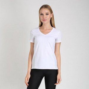 Футболка Женская футболка с коротким рукавом и V-образной горловиной (термо). Цвет - белый, черный.