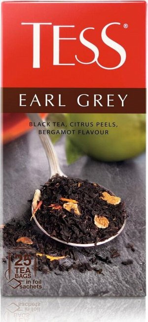 Чай Тесс Earl Grey black tea 1,8г х 25 пакетиков