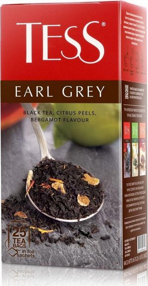 Чай Тесс Earl Grey black tea 1,8г х 25 пакетиков