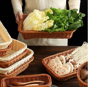 Корзина для хлеба, плетеная, для хранения, пластиковая, 1 шт