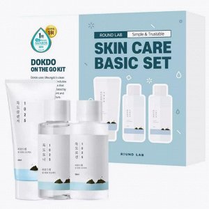 ROUND LAB Набор средств для лица с морской водой: пенка, тонер и лосьон / 1025 Dokdo On The Go Kit, 40 мл, 50 мл x 2