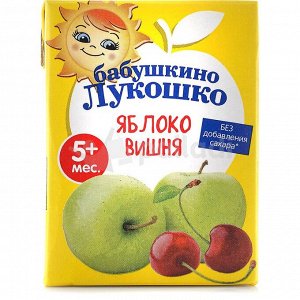 Сок Бабушкино лукошко 200г яблочно-вишневый осв. тетр 1х18