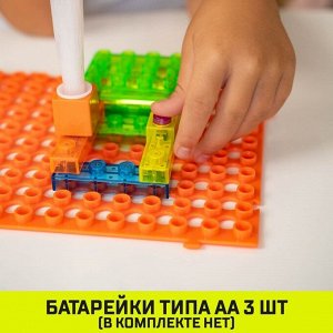 Конструктор блочный-электронный «В мире электроники», 59 схем, 19 деталей