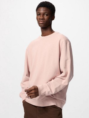 UNIQLO - хлопковый свитшот унисекс с круглым вырезом - 10 PINK