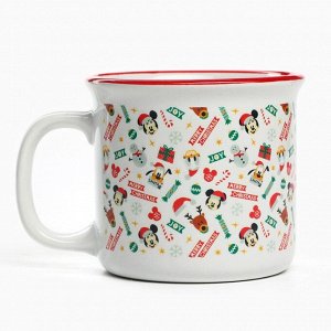 Кружка керамическая новогодняя Merry Christmas, Микки Маус и друзья, 250 мл
