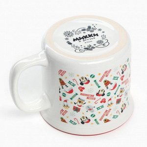 Кружка керамическая новогодняя Merry Christmas, Микки Маус и друзья, 250 мл
