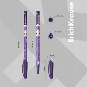 Набор ручек шариковых 4 штуки, ErichKrause Neo Stick Space Anime, узел 0.7 мм, чернила синие