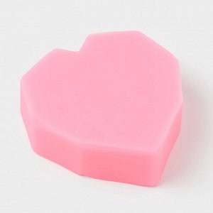Молд Доляна «Сердце», силикон, 7,5x7,5x2,5 см, цвет розовый