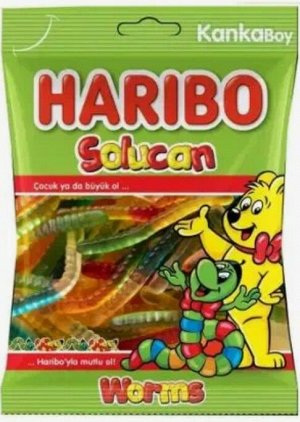Жевательный мармелад Haribo Worms Solucan 80гр