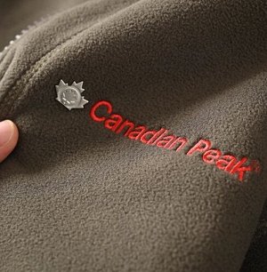 Толстовка флисовая "Canadian Рeak" утепленная на молнии, воротник стойка, зеленый хаки