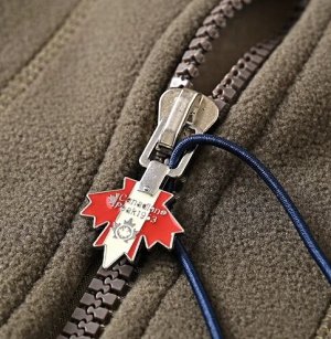 Толстовка флисовая "Canadian Рeak" утепленная на молнии, воротник стойка, зеленый хаки