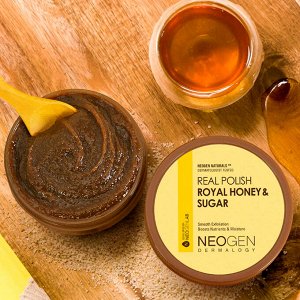 Neogen Naturals Dermatologist Real Polish Royal Honey&Sugar Питательный сахарный скраб с мёдом100гр.