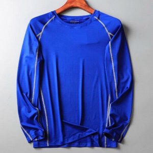Спортивный лонгслив эластичный быстросохнущий , синий