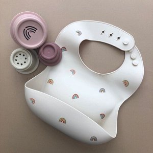 Нагрудник силиконовый для кормления