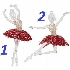 Балерина "Красный мак" 6,5х6,5х13,5/ 10х5,5х11  см