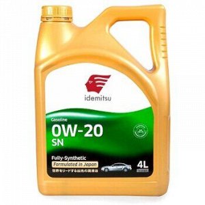 Масло моторное IDEMITSU FULLY-SYNTHETIC 0W20 SN/GF-5 бензин, синтетика 4л